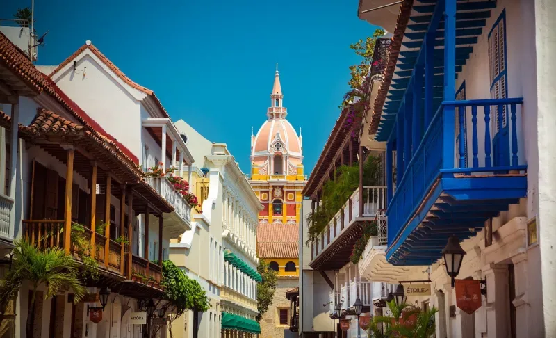 Vista real de Cartagena de Indias en la región Caribe